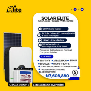 SolarElite 10KVA Solar Package (With Panels)